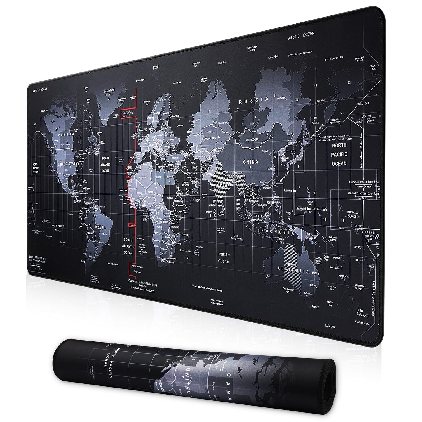 Cmhoo XXL Professional Large Mouse Pad & Computer Game Mouse Mat (35.4x15.7x0.1IN, Map) (90 * 40 Map)