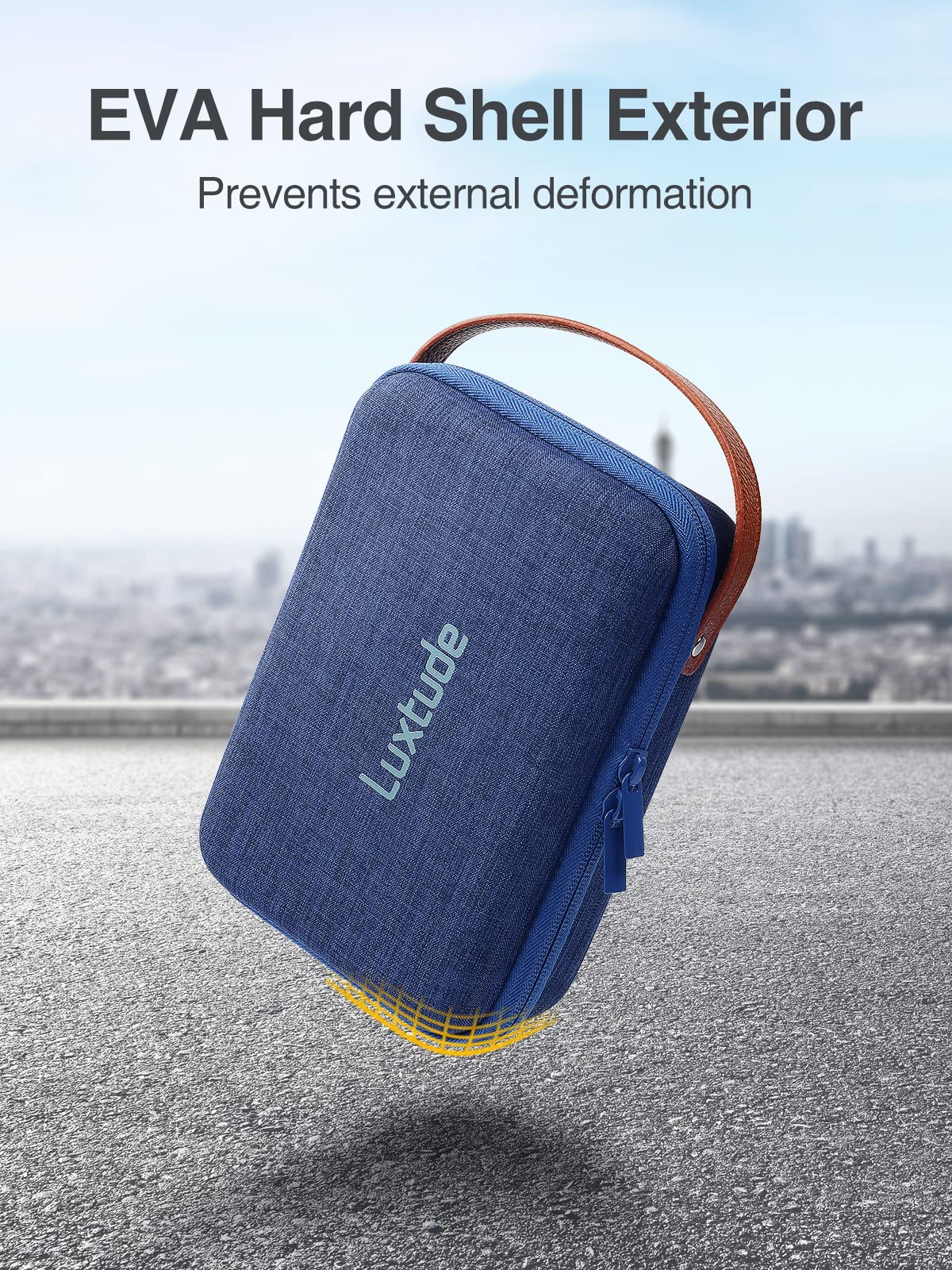 Étui de voyage pour organisateur électronique Luxtude, étui de voyage pour organisateur technologique, organisateur de chargeur portable, petit sac technologique, essentiels de voyage pour chargeur/souris/argent liquide/carte/stylo