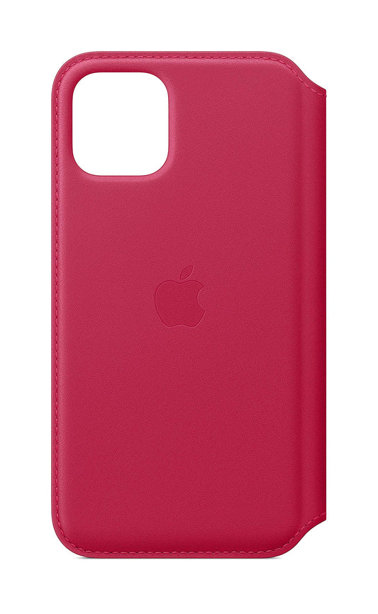 Funda de piel tipo libro para iPhone 11 Pro de Apple, color frambuesa