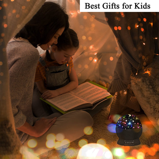 Night Light for Kids,Boys Toys for 3 4 5 6 7 8 Year Old Boys,Star Projector 360 Degree Rotation - 4 LED Bulbs 16 Light Color Changing with USB Cable,Lamp Ceiling Lights for Kids Bedroom