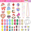 Kit para hacer pulseras con dijes para niñas: kit para hacer joyas con unicornios, kit para manualidades, kit para hacer pulseras con dijes, regalos creativos de cumpleaños para niñas de 6, 7, 8, 9, 10, 11 y 12 años, juguetes para niñas pequeñas