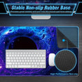 Mysterious Black Hole Cool Technology Style Gaming Mouse Pad, Superior Smooth Fabric & Non-Slip Base for Excellent Maneuverability & Maximum Stability, 31.5 x 11.8in XXL Gaming Mouse Pad