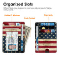 Fintie Slim Minimalist Front Pocket Wallet, RFID Blocking Credit Card Holder Card Cases with ID Window for Men Women (US-Flag)