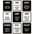 97 Decor Workout Posters for Home Gym Decor - Gym Posters Motivational Quotes Wall Art Prints, Black White Fitness Exercise Pictures for Men Bedroom Office Decorations (8x10 UNFRAMED)