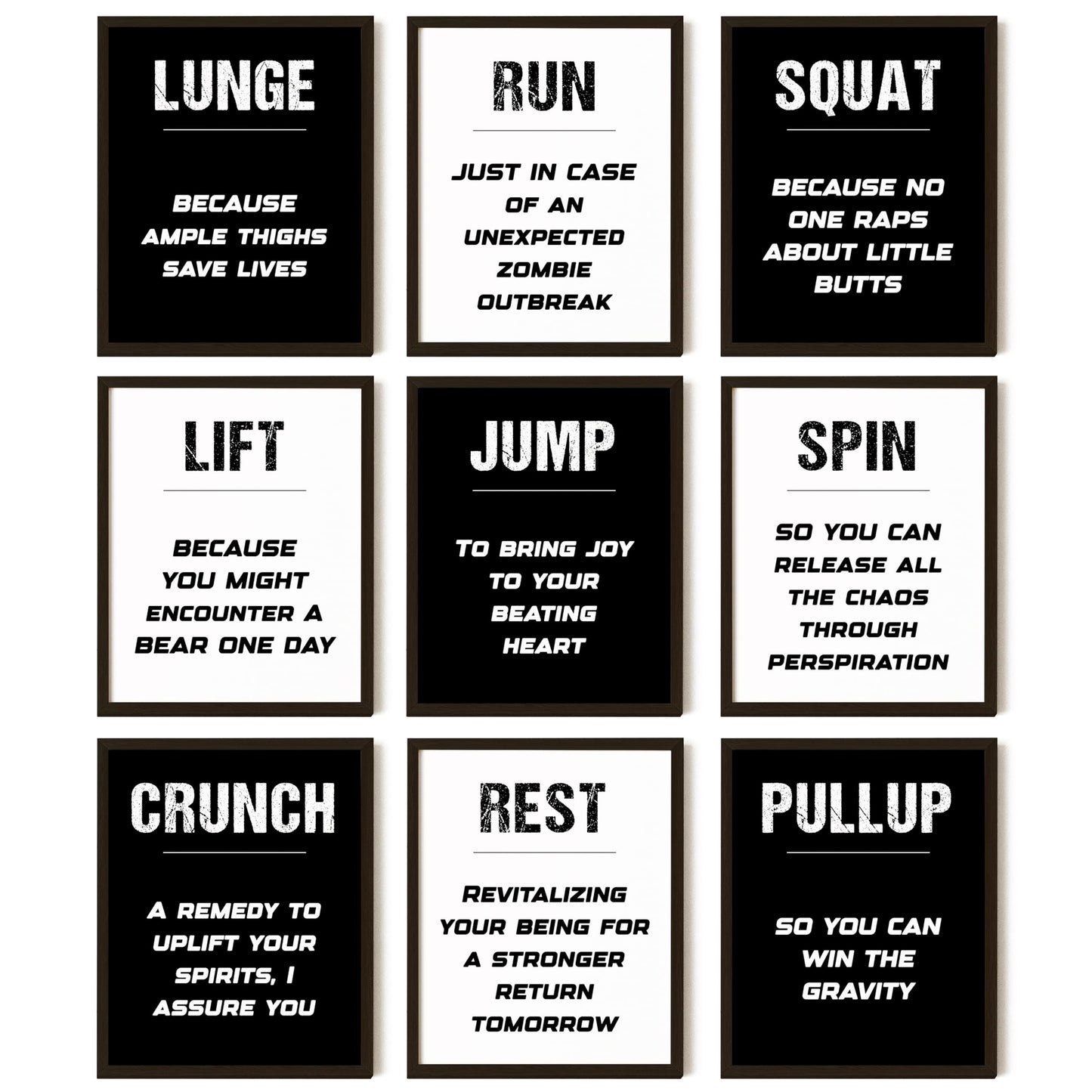 97 Decor Workout Posters for Home Gym Decor - Gym Posters Motivational Quotes Wall Art Prints, Black White Fitness Exercise Pictures for Men Bedroom Office Decorations (8x10 UNFRAMED)