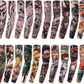 AKStore Lot de 20 tatouages ​​temporaires pour bras, protection solaire, motifs tigre, couronne, cœur, crâne, tribal, etc.