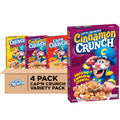 Céréales Cap'n Crunch, cannelle, original et baies croquantes, pack varié (paquet de 4)