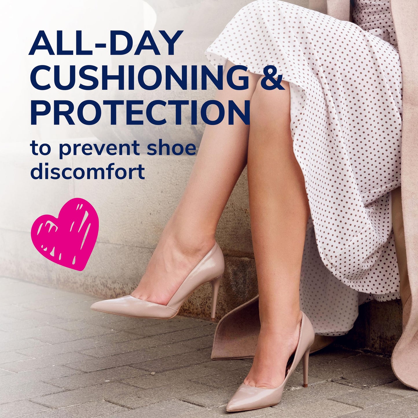 Dr. Scholl's Love Your Heels & Wedges Ball of Foot Cushions for Women, 1 Pair, Metatarsal Pads Women - All-Day Comfort for High Heels - Relieve & Prevent Shoe Discomfort, No Sliding Stopper Pads