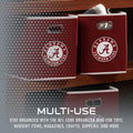 Contenedor de almacenamiento plegable Franklin Sports NCAA Alabama Crimson Tide - Organizadores de estantes de contenedores de almacenamiento hechos a medida - 10,5" x 10,5"