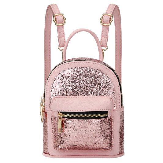 SEALINF Mini sac à dos convertible à bandoulière pour femme et fille (rose)