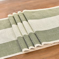 Wracra Linen Table Runner, Farmhouse Macrame Table Runners 72 Inches Long for Dining Table Decor, Wedding, Party and Dresser Decor (Sage Green,72")