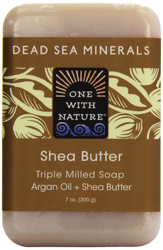 One With Nature, Dead Sea Mineral Bar Soap, Shea Butter, 7 oz