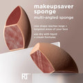 Real Techniques Makeupsaver Sponge + Brush Trio, Makeup Blending Sponge & Brushes For Liquid & Cream Formulations, Mimics Finger Application & Reduces Makeup Waste, Cruelty & Latex-Free 3 Piece Set