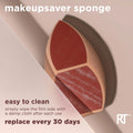 Real Techniques Makeupsaver Sponge + Brush Trio, Makeup Blending Sponge & Brushes For Liquid & Cream Formulations, Mimics Finger Application & Reduces Makeup Waste, Cruelty & Latex-Free 3 Piece Set