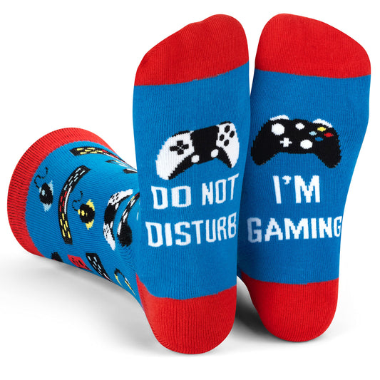 Lavley - Nerd Socks - Cadeaux amusants pour les amoureux des livres, les mélomanes, les hommes et les femmes (US, Alpha, taille unique, standard, standard, DND Gaming)