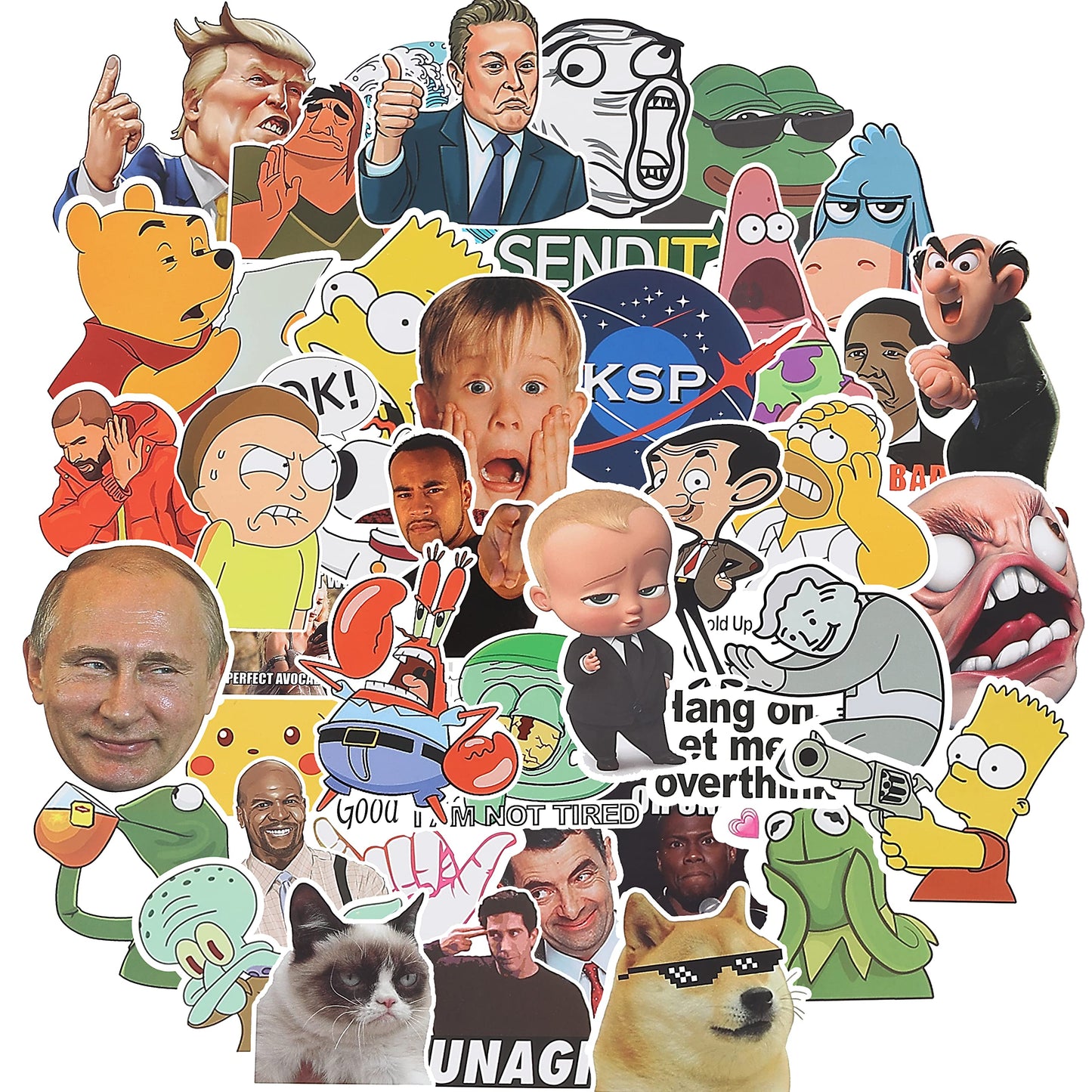 Mr. Pen- Funny Stickers, 131 pcs, Stickers, Meme Stickers, Funny Meme Stickers, Water Bottle Stickers for Adults, Stickers Meme, Funny Vynil Stickers, Meme Sticker Pack, Funny Water Bottle Stickers