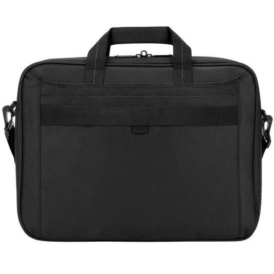 Targus 15-16 Inch Classic Slim Laptop Bag, Black - Ergonomic Briefcase and Messenger Bag - Spacious Foam Padded Laptop Bag for 16" Laptops and Under (TCT027US)