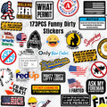 173 PCS Hard Hat Stickers for Adults - Funny (Dirty) for Water Bottle, Laptop, Helmet, Cars, Tool Box, Cars - Blue Collar Stickers for Men, Waterproof