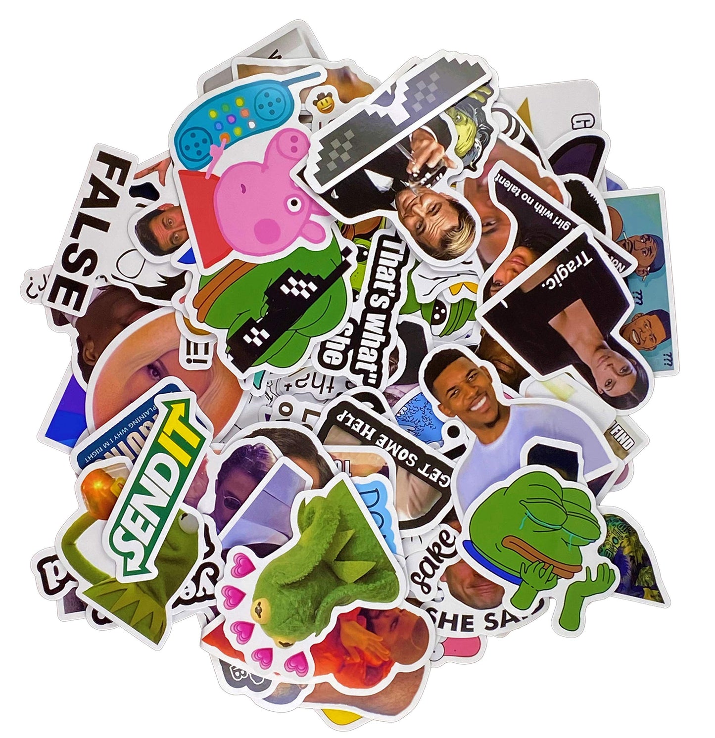 (122 Pcs) Funny Meme Vinyl Stickers Pack, Vine Stickers for Laptop, iPhone, Water Bottles, Computer, and Hydro Flask, DIY Decor for Bumper Wall