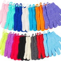 30 Pcs Exfoliating Gloves for Shower, 15 Colors Body Exfoliator Glove with Hanging Loop, Scrub Exfoliate Glove Mitt Bath Face Spa Hand Scrubber Wash Deep Scrubbing Dead Skin for Women Men, by Aisuly