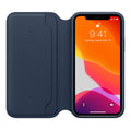 Funda tipo libro de cuero azul marino para iPhone 11 Pro de Apple: ajuste fino, compatible con carga inalámbrica