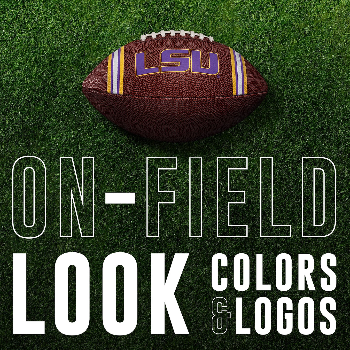 Fútbol americano juvenil de la NCAA para niños de los LSU Tigers de Franklin Sports: fútbol universitario oficial con logotipos del equipo: fútbol de tamaño juvenil